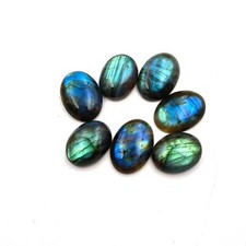 Natural Labradorite Oval Cabochons Gemstone Lot 2 Pcs 17 22-18 25 MM 51 CT