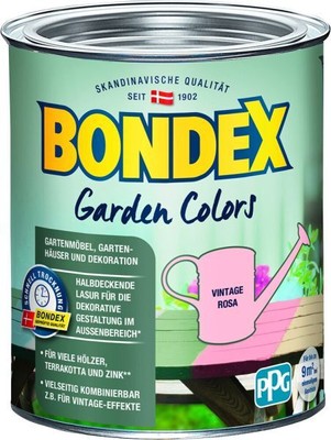 Bondex Garden Colors 750 ml, vintage rosa Holzlasur Schutzlasur Vintagefarbe