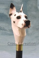 Great Dane Dog Head Handle Carved Wooden Walking Stick Cane Walking Cane Gift