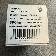 Soraa Vivid 2 MR16 LED Lampada di Ricambio - 10.4W, 3000K, 12V, 10°, 50mm, 95CRI