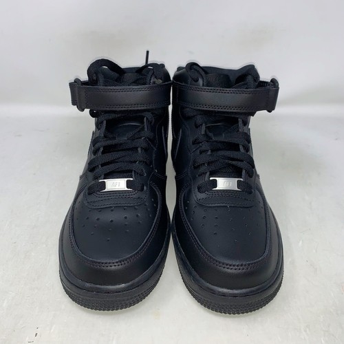 Nike Air Force 1 Mid Triple Black Sneakers, Size 7Y / 8.5W BNIB DH2933-001 - Picture 2 of 8