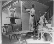 8" x 10" Photo American Indian and African American students at Hampton