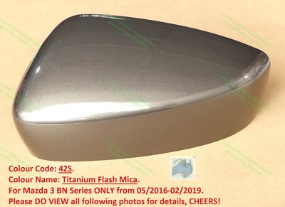 Left Door Mirror Cap Cover for Mazda 3 