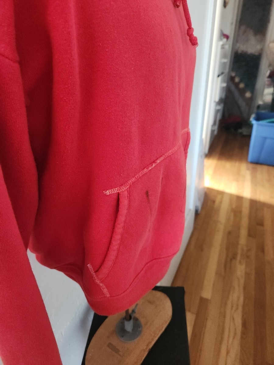 【a】vintage over sweat vintage 1960's heavy cotton hoody sweatshirt red med large 60's