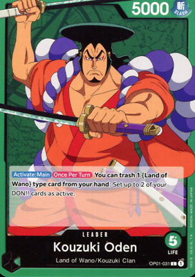 Kozuki Oden - OP01-031 - Leader - English - One Piece TCG OP-01 | eBay