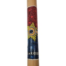 Rainmaker Rain Stick Bamboo Percussion 21 " Painted Caribbean