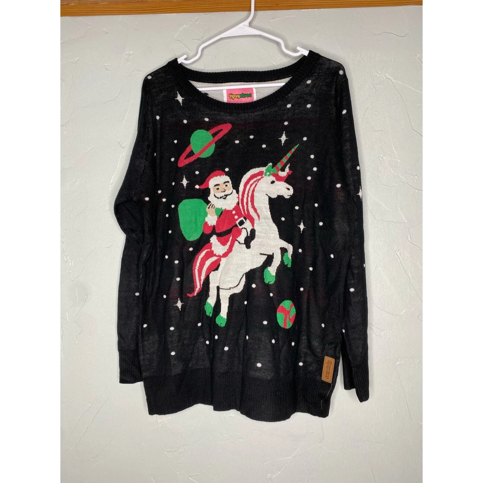 Tipsy Elves SANTA'S UNICORN COUPLES UGLY CHRISTMAS SWEATER
