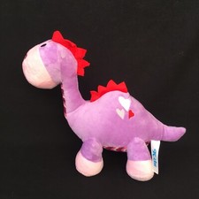 Valentine Plush purple Dinosaur With Hearts Stuffed Animal T-536