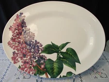 PORTMEIRION -  EDEN LILAC FLOWERS - LARGE PLATTER  12" x 15-1/2" L- EX COND