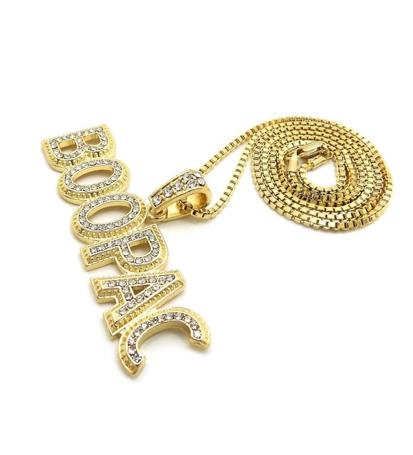 ICED HIP HOP Lil Boosie BOOMPAC PENDANT 24" BOX, CUBAN, ROPE CHAIN