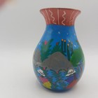 VINTAGE COLORFUL MEXICAN FOLK ART VASE LIFE STORY FARMING DESIGN 4.5” — photo 5