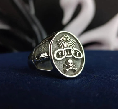 Odd Fellows Freemason Signet Ring 925 Sterling Silver Men's Ring Duty Free