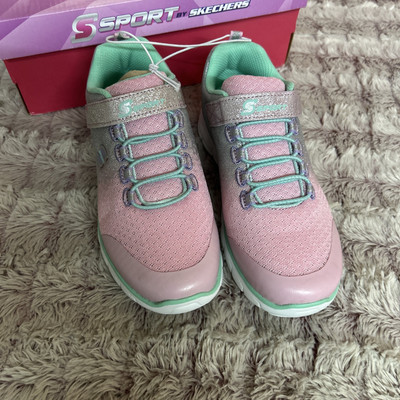 SSPORT by Skechers Girls Sneakers with silver glitten Size 5