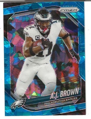 2025 Panini Prizm - A.J. Brown Blue Ice Prizm /99 #253 (Eagles / Patriots)