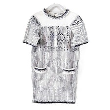 NO TARIFF Chanel Dress Ladies Rayon Polypropylene Cotton 2882555