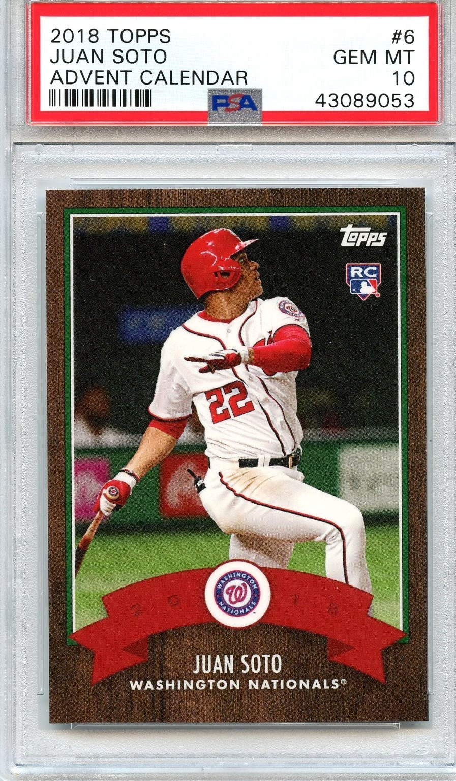 🔥 2018 Topps Advent Calendar #6 Juan Soto RC Rookie PSA 10 🔥