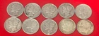 LOT #3 - 10 MERCURY/ ROOSEVELT DIMES - 1936, 1941, 1942 D