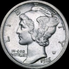 1916 Mercury Dime 10C Silver .900 Philadelphia Mint Business Strike