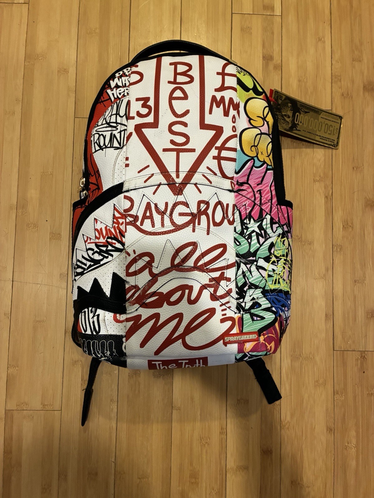 SprayGround Tri Split Graffiti Backpack LIMITED W… - image 1