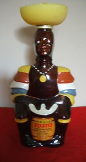Vintage Angostura Trinidad West Indies Old Oak Limbo Drummer Rum Bottle Empty