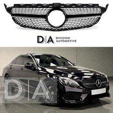 DIAMOND FRONT BUMPER GRILL GRILLE FOR MERCEDES C CLASS W205 C205 A205 2015-2018