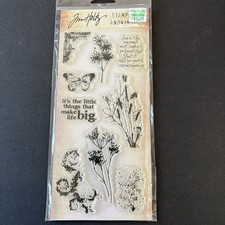 Tim Holtz Nature's Elements Collage Altered New Cling Clear Stamps CSS27836
