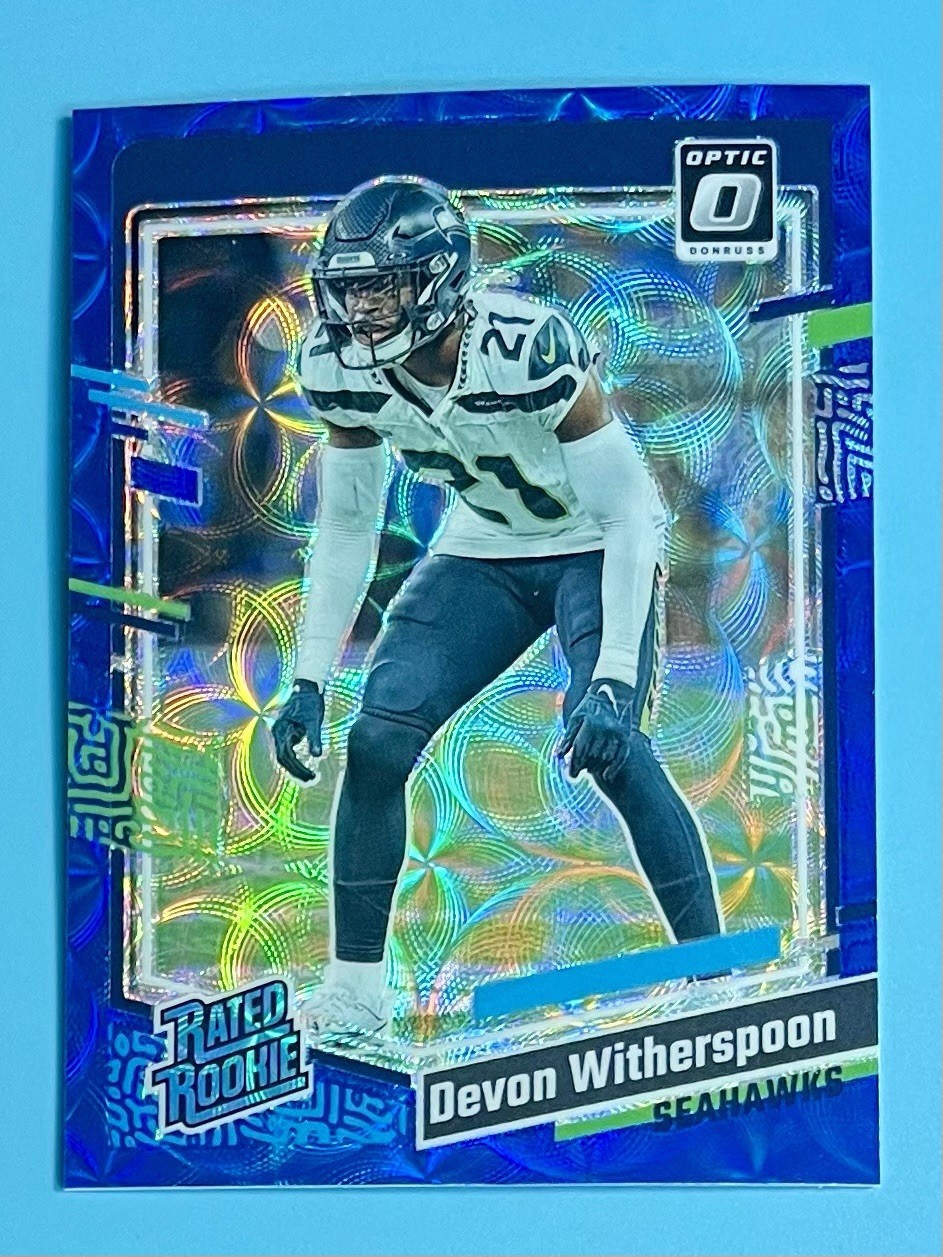 2023 Donruss Optic Devon Witherspoon Blue Scope Prizm Rookie #292 Seattle