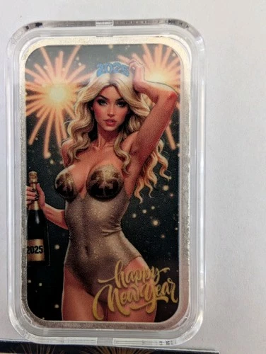 Bullion Baddies Bubbly Brittney 1oz .999 Fine Silver Bar