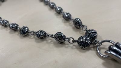Chrome Hearts C Cross Ball Chain Necklace | eBay UK