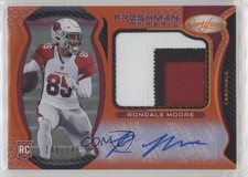 2021 Certified Freshman Fabric Signatures Mirror Orange Rondale Moore Auto 0gv7