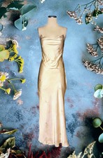 ZARA Champagne Beige FLORAL Lingerie Slip Dre...
