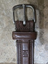 Lauren Ralph Lauren Dark Brown Leather Belt Sz 40 Side Stitched Vintage EUC