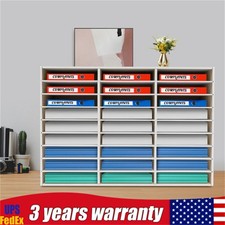 PVC Literature Organizer File Sorter Paper Storage Holder 27 Slots 32x12x22 in