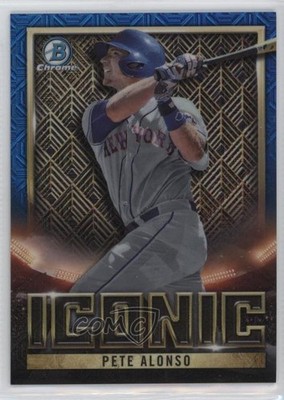 2023 Bowman Chrome Iconic Mega Box Blue Mojo Refractor 68/150 Pete Alonso 10vy
