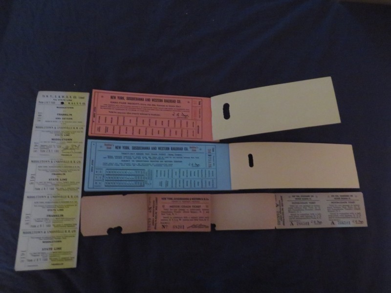 4 New York Susquehanna Railroad  Complete Pads  Unused ticket LOT & 2 JOINT M&U