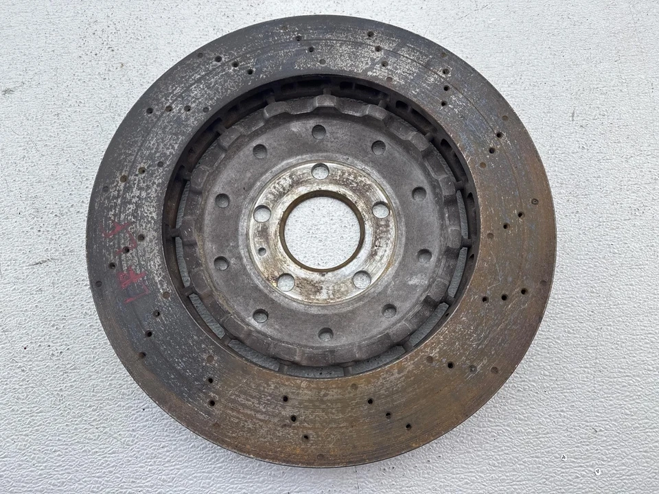 2008-2013 AUDI R8 FRONT LEFT & RIGHT BRAKE DISC ROTOR 420615301D OEM SET - Image 4 of 4