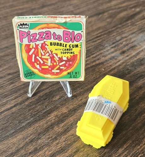 Vintage Candy FLEER Mr Bones & Pizza To Blo Bubblegum 1980s Sealed - Pair
