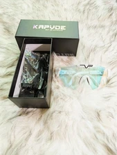 KAPVOE Put on Anywhere Photochromic Cycling / Biking Goggles UNISEX White