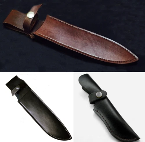 knife blade sheath cover dagger holster sleeve scabbard bag leather brown MY1
