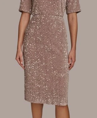 Donna Karan New York Womens Sequined Pencil 732465973628 XL RT $129.0 #2