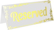 20 Pack Gold Reserved Table Signs for Wedding Party Restaurant-Double Sided Gold