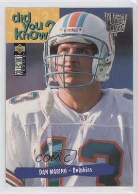 1995 Upper Deck Collector's Choice Did You Know? Players Club Dan Marino HOF o3e