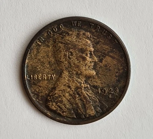 1923-S Lincoln Wheat Cent 1c - "Good Coin" - Free Shipping