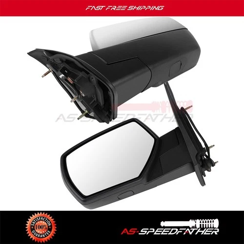 Power Manual Fold Heated Chrome For 2015-2018 Chevy Silverado LH+RH Side Mirrors