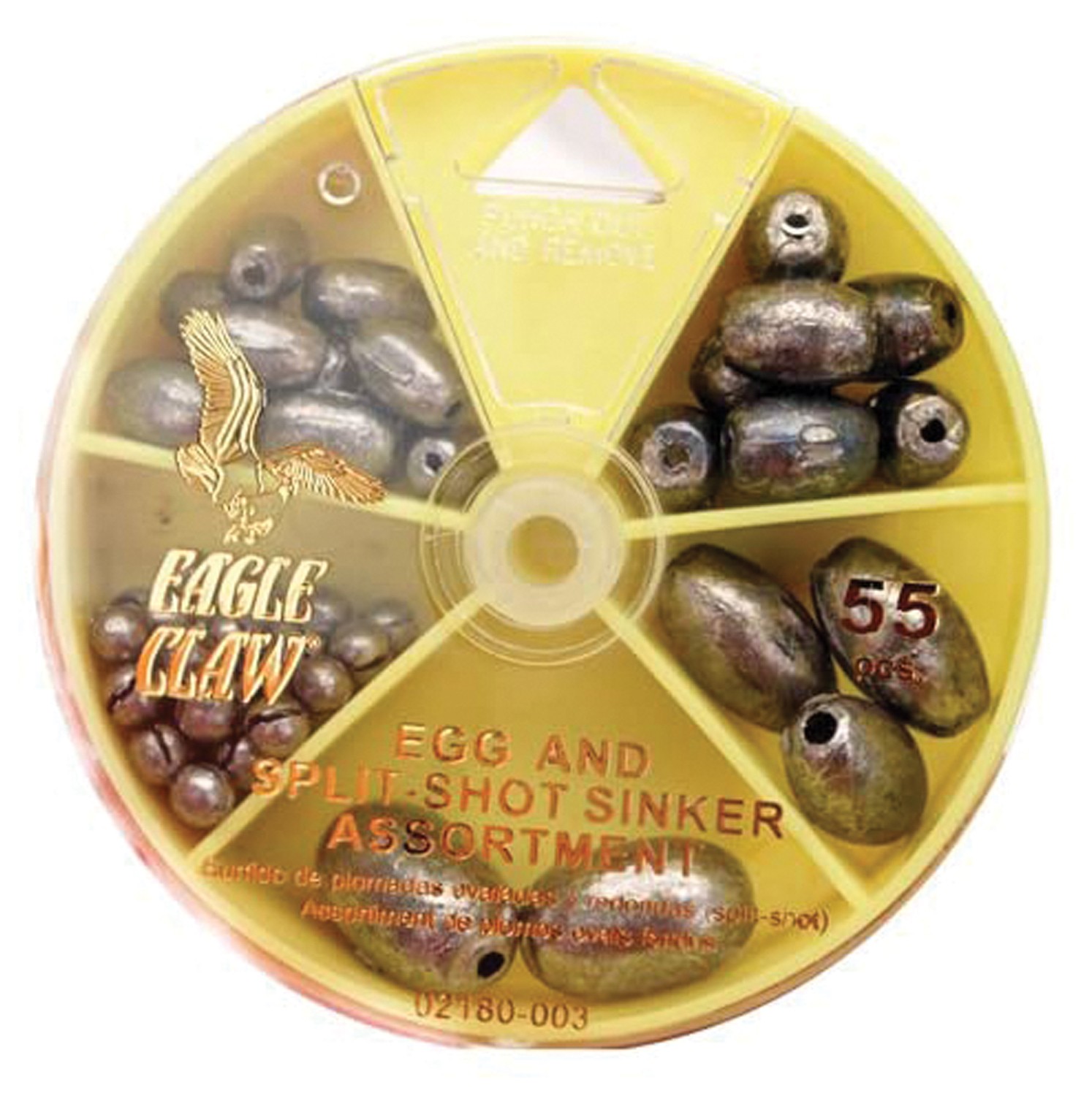 Eagle Claw Fishing Weight Set with Egg Sinkers - Split-Shot Assortment - 2790₽