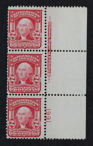 CKStamps: US Stamps Collection Scott#319 Strip Mint LH OG
