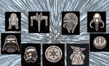 Star Wars Pewter Lapel Pins Darth Vader, Stor...