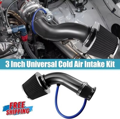 Cold Air Intake Filter Kit Induction Pipe Power Hose Flow System Aluminum Alloy - Foto 3