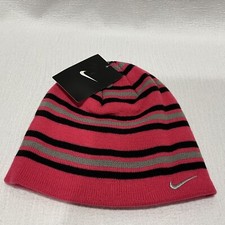 Nike Hat Girls Cold Weather Spark/Hot Pink Swoosh 7-16 New 