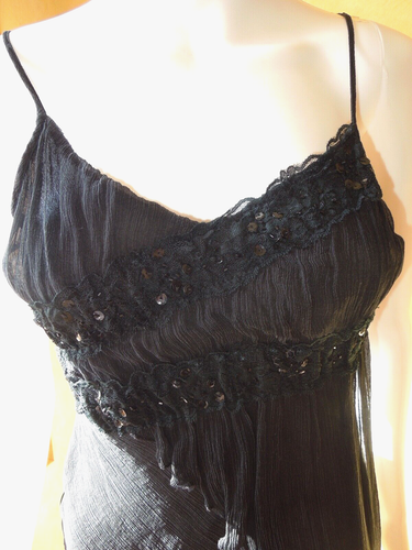 TEMT - Black - Lace & Sequin Camisol Top - Size 12 - Picture 5 of 14